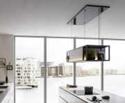 berbel Deckenlifthaube Skyline Frame BDL 160 SKF, Rauchglas grau, Regal links + rechts, 1050245, mit 5 Jahren Garantie