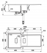 Naber-CONTURA� Chiave 2 Einbausp�le, Edelstahl, 1015002