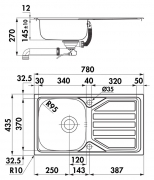 Naber-CONTURA Nava 2 Einbausple, Edelstahl, 1015041