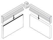 LUMICA Prova 90 Verbindungseckelement, edelstahlfarbig, 7061208