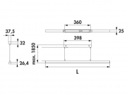 LUMICA Asta LED Pendelleuchte, 900 mm, 7065050