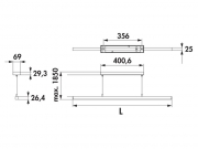 LUMICA Asta Farbwechsel LED Pendelleuchte, 900 mm, 7065055