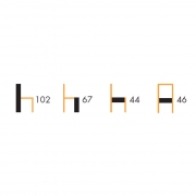 Naber Tablon Borsa 2, Gestell schwarz, Hocker in 10 Farbvarianten erhltlich