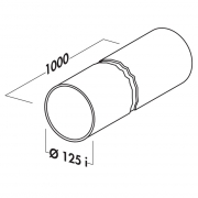 Naber COMPAIR R-125 Rundrohr, wei, 4052002