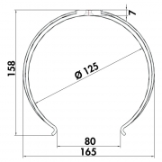 Naber COMPAIR Rundkanalhalterung 125, wei, 4052010