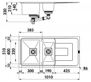 Naber-CONTURA� Grado 2 Einbausp�le, Edelstahl, 1014002