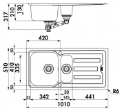 Naber-CONTURA� Patio 3 Einbausp�le, Set inkl. Armatur, 1041031