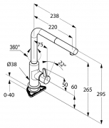 Naber-CONTURA� Patio 3 Einbausp�le, Set inkl. Armatur, 1041031