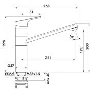 Ideal Standard Cerafit 3, chrom, Niederdruck, 5024155