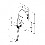 Kludi Bingo Star D Festauslauf Hochdruck chrom/weiss, 5023016
