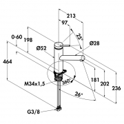Kludi Tangenta 1 Festauslauf Hochdruck Edelstahl, 5023047