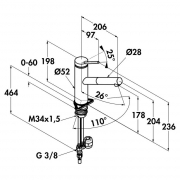 Kludi Tangenta 2 Auszugsbrause Hochdruck Edelstahl, 5023048