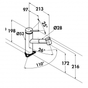 Kludi Tangenta 3 Auszugsbrause Hochdruck Edelstahl, 5023049