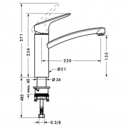hansgrohe Logis 2, chrom, Hochdruck, 5026107