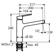 Hansa Ronda 1, chrom Hochdruck, 5028003
