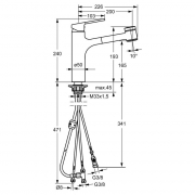 Hansa Ronda 3, Auszugsbrause chrom Niederdruck, 5028006