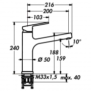 Hansa Ronda 4 Fensterarmatur, chrom Hochdruck, 5028007