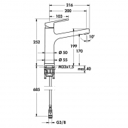 Hansa Ronda 4 Fensterarmatur, chrom Hochdruck, 5028007