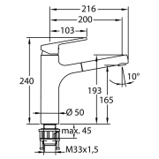 Hansa Ronda 5, Auszugsbrause chrom Hochdruck, 5028008