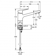 Hansa Twist, Festauslauf chrom Hochdruck, 5028012