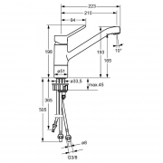Hansa Primo, Festauslauf chrom Niederdruck, 5028017
