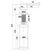Linea Splmittelspender Edelstahl, 5011003