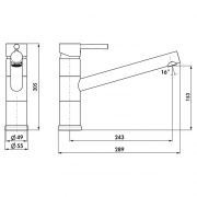 Linea Glacier 1 edelstahlfarbig, Hochdruck, 5011069