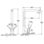 Linea Files 2 Edelstahl, Hochdruck, 5011073
