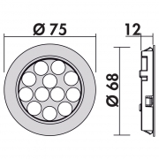LUMICA Nova Plus Farbwechsel LED ohne Schalter, edelstahlfarbig, 7061334