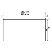 LUMICA Aurora Ablage, 280 mm, anthrazit, 8042226