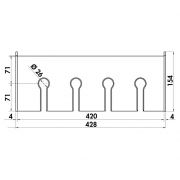 LUMICA Aurora Glashalter, edelstahlfarbig, 8042209