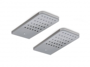 LUMICA Flip LED Set 2, mit Schalter und Dimmer, edelstahlfarbig, 7061091