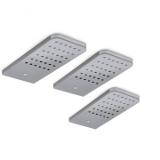 LUMICA Flip LED Set 3, mit Schalter und Dimmer, edelstahlfarbig, 7061092
