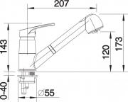 BLANCOWEGA-S chrom Niederdruck, 514212