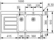 Franke Epos EOX 251 SlimTop Becken rechts, 127.0380.239