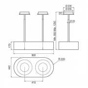 best Outline Inselhaube Edelstahl glnzend, 90 cm, 07F24000, BHS56750XA