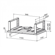 best Cirrus EM Edelstahl, Deckenhaube, 110 cm, EEK: C, 07F57100A, BHK16050XA