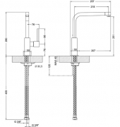 SMEG MFQ6-IS2 Design-Armatur, Edelstahl gebrstet, Festauslauf