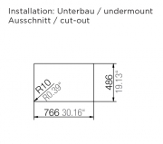 Schock Horizont D-100 U Unterbau, INKL. GLASSCHNEIDBRETT, Magma