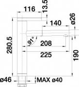 Blancolinee-S Edelstahl seidenglanz, Hochdruck, 517592