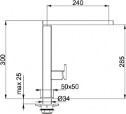 Franke Centinox Edelstahl Einhebelmischer Festauslauf 115.0177.872