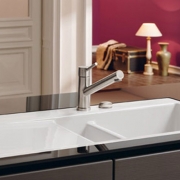 Villeroy & Boch Armatur Como, Edelstahl massiv poliert, Niederdruck, 925111LE