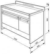 SMEG A2D-8 Kochzentrum, Edelstahl, 100 cm, EEK: A/B, mit 5 Jahren Garantie!