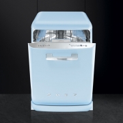 SMEG LVFABPB Stand-Geschirrspler Retrostyle, freistehend, 60 cm, Pastellblau, Effizienzklassen A+++ A, mit 5 Jahren Garantie!